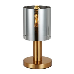 SARDO lampa stołowa mosiądz klosz dymiony 1xE27  TB-5581-1-BRO+SG
