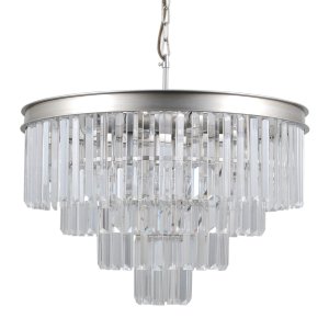 VERDES lampa wisząca kryształowa fi 56cm wykończenie srebrne 8xE14 PND-44372-8A-SLVR-BRW