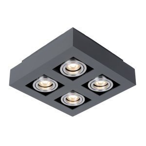 CASEMIRO lampa sufitowa czarna 4xGU10 regulowana IT8002S4-BK/AL