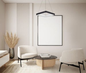 GIACINTO kwadratowa lampa wisząca czarna LED 50W 3000K 5304-850SQP-BK-3