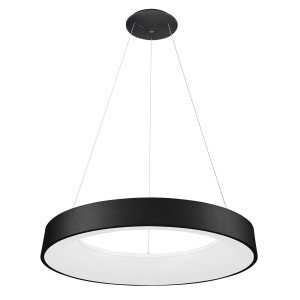 GIULIA lampa wisząca okrągła czarna LED 80W 3000K średnica 80cm 5304-880RP-BK-3