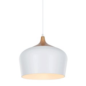 BRITTA lampa wisząca biała fi 30cm 1xE27 MDM-2681/1M W