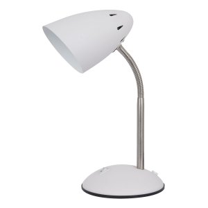 COSMIC biała lampa biurkowa 1xE27 MT-HN2013-WH+S.NICK