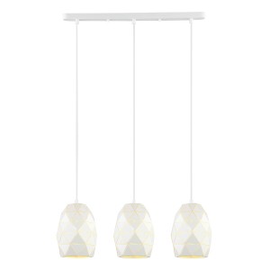 HARLEY lampa wisząca biała klosze fi 36cm z prześwitami 3xE27 MDM-3480/3 W