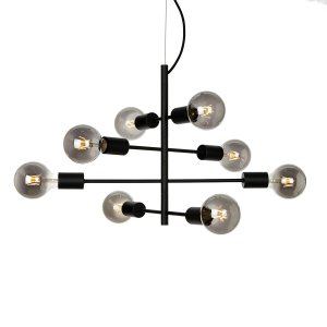 PORTEL nowoczesna lampa wisząca żyrandol 8xE27 PND-02431-8-BL