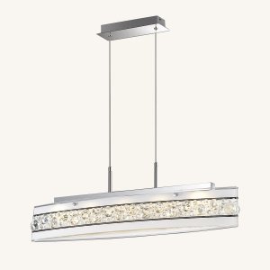 FRANCO lampa wisząca z giętego szkła 80cm LED 15W 3000K P29396-1A