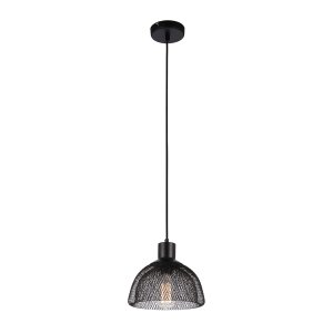 JULIENNE lampa wisząca czarna z drucianym podwójnym abażurem 1xE27 MDM-2546/1M