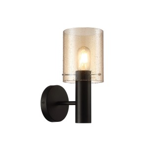 SARDO RAIN kinkiet czarny klosz amber z efektem deszczu 1xE27 WL-5581-1A-BK+RNAMB