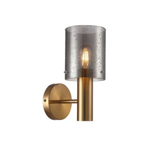 Sardo Rain WL-5581-1A-BRO+RNSG kinkiet mosiądz klosz dymiony z efektem deszczu 1xE27