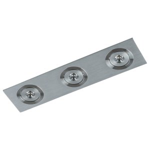 FIAMMA aluminiowa lampa wpuszczana prostokątna LED 3x1W MQ71815-3B