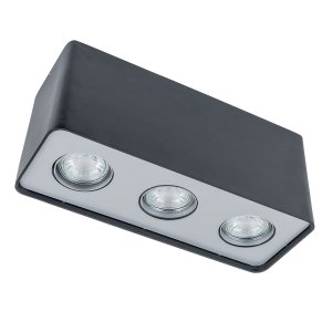 HARRIS oprawa sufitowa czarno-srebrna 3xGU10 Harris
