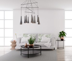 LUCA kawowa lampa wisząca lejki na stelażach LED 50W 3000K MD16115-10A