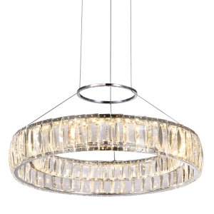MAXIS nowoczesna lampa wisząca kryształowa okrągła fi 40cm LED 32W 3000K MD14066703-1A