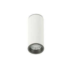 MOLDES MEDIUM tuba sufitowa biało-srebrna LED 7W 4000K SLC7391/7W 4000K WH+GR