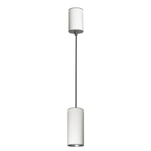 MOLDES MEDIUM lampa wisząca tuba biało-srebrna LED 7W 4000K HL7718/7W 4000K WH+GR