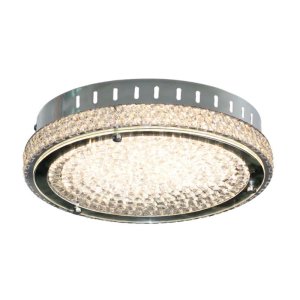 NINO ROUND klasyczny plafon w chromie z ozdobnym kloszem LED 20W 3000K C98000Y-20W