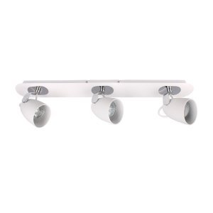 OXFORD lampa sufitowa biała z chromem 3xGU10 spoty regulowane FH31333AJA13