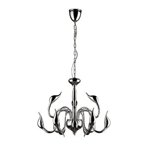 SWAN stylowy chromowany żyrandol lampa wisząca łabędzie 12xG4 MD8098-12A