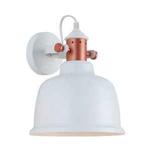 Treppo MBM-2987/1 W lampa ścienna biała z dodatkiem miedzi 1xE27