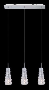 VIVIERA MDM1603/3 lampa wisząca chrom klosze szklane 3xG4