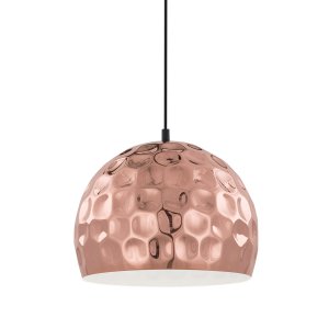 GRELIUM lampa wisząca klosz metalowy młotkowany miedziany 1xE27 v
