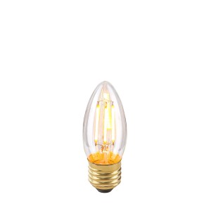 Żarówka LED E27 4W 2200K B35 Clear filament świeczka 400lm ITALUX 801409 B35