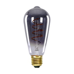 Żarówka LED E27 6W ST64 2200K 3S Dimm Spiral Smoke filament gruszka edison 150lm ITALUX 757-ST64-3DM-SR-SM