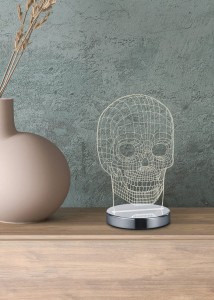 SKULL R52461106  lampa stołowa podświetlana czaszka LED 7W CCT grawerowany akryl