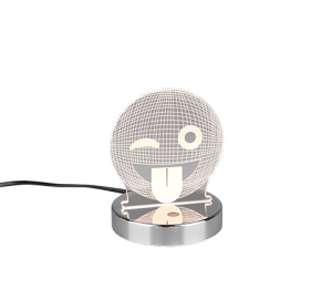 SMILEY R52641106 lampa stołowa podświetlana emotka LED 3,2W RGB grawerowany akryl