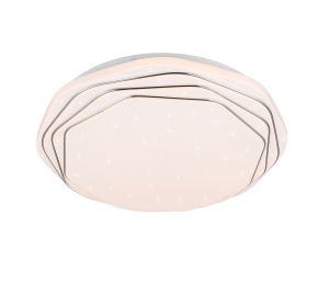 DIZZY R67741100 asymetryczny plafon z chromem LED 22W CCT pilot w zestawie