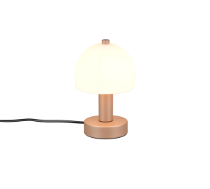 GLENN R51961065 lampa nocna kawowa z białym kloszem 1xE14