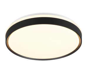 SPACY R64851132 plafon czarny z ozdobnym kloszem bocznym LED 33W CCT pilot w zestawie