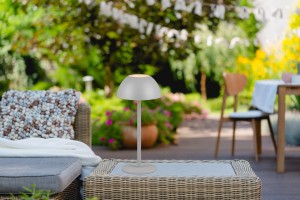 RICARDO R54106177 mobilna lampa stołowa szara LED 1,7W IP54 ładowanie USB-C