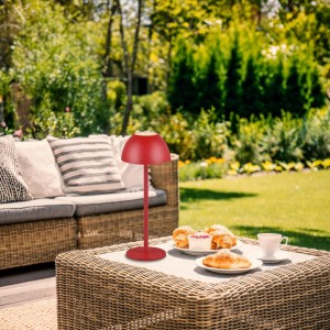 RICARDO R54106110 mobilna lampa stołowa czerwona LED 1,7W IP54 ładowanie USB-C
