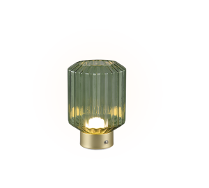 LORD R57761115 mobilna lampa stołowa szkło zielone LED 1,5W ładowanie przez USB-C