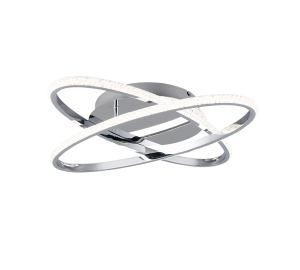 LANE R67802106 skrętna lampa sufitowa LED 27W chromowana akrylowy klosz imitujący kryształ