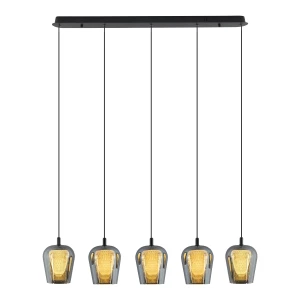 Lampa Wisząca Keso 5xLED czarna PL0141-5
