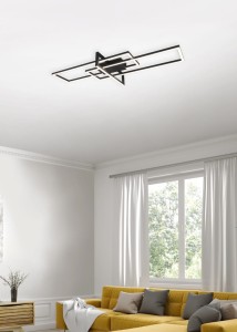 SALINAS 620310332 lampa sufitowa czarne prostokąty LED 34W 3000K 3stepDIM