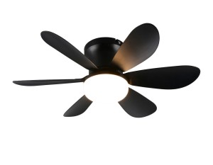 LUND R67462132 lampa z wentylatorem czarna LED 8W CCT  sterowanie pilotem 