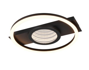 WHEELER R64801132 czarny okrągły plafon LED 16W z lustrem