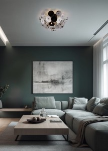 DISCALGO 609900357 nowoczesna lampa sufitowa czarny / chrom 3xE14 fi 54cm