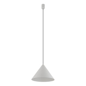 ZENITH M SILK GRAY 10878 lampa wisząca jasnoszary stożek fi 35cm 1xG10