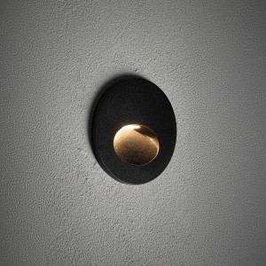 AVA 11530 LED 3W IP54 oprawa wpuszczana schodowa okrągła czarna 