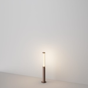 LIT O593FL-L12BR3K brązowy słupek ogrodowy 78cm LED 12W IP65 długi szklany klosz