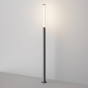 LIT O593FL-L20GF3K grafitowy słupek ogrodowy 198cm LED 20W IP65 długi szklany klosz