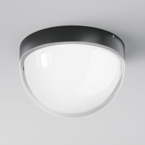 MON O438CL-L12GF3K plafon zewnętrzny LED 12W IP65 klosz półkula wykończenie grafitowe