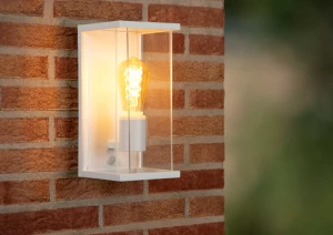 CLAIRE 27883/11/31 kinkiet na elewację 1xE27 IP54 biały z czujnikiem ruchu