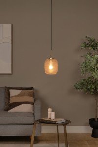 ALICENT 03450/01/02 lampa wisząca złota szkło przeźroczyste z deseniem 1xE27