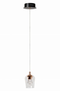 BERLIANE 00430/04/60 lampa wisząca LED 4W DIM klosz szklany z diamentem 