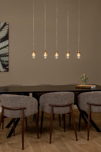 BERLIANE 00430/20/60 lampa wisząca LED 5x4W DIM klosz szklany z diamentem 